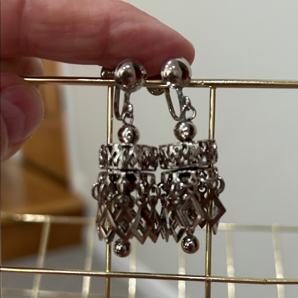 Intricate Silver Drop Earrings